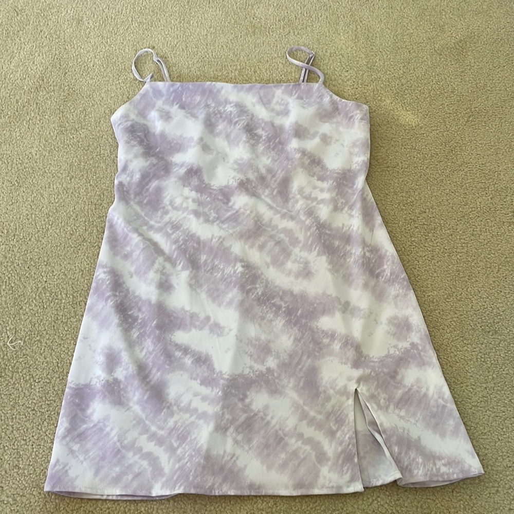 Purple Tie Dye Mini Dress